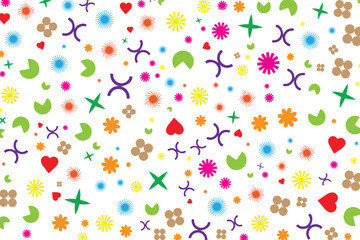 Obraz premium Seamless pattern with various shapes. Seamless pattern for backgrounds, wallpapers, textiles, wrapping paper.