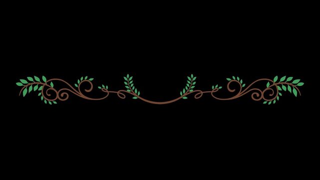 Decorative vintage border 4K animation (background transparent)