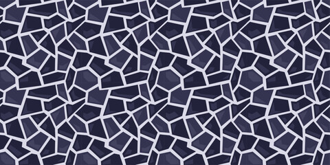 A blue and gray pattern of rocks with a giraffe in the middle