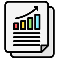 Market Trends multi color icon, use for modern concept, UI or UX kit, web and app development