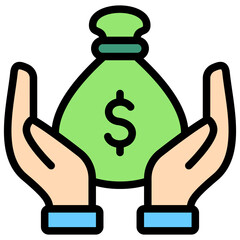 Wealth Management, lineal multi color icon, use for modern concept, UI or UX kit, web and app development