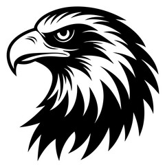 Eagle head silhouette vector illustration