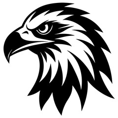 Eagle head silhouette vector illustration