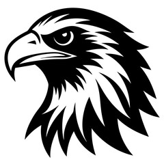 Eagle head silhouette vector illustration