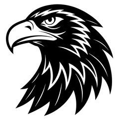 Eagle head silhouette vector illustration