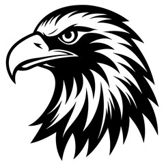 Eagle head silhouette vector illustration