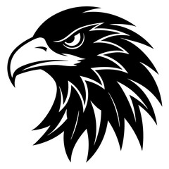 Eagle head silhouette vector illustration