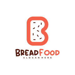 Bread with B logo vector template, Creative Bread fast logo design concepts