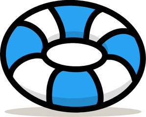 Swimming ring cartoon drawing vector