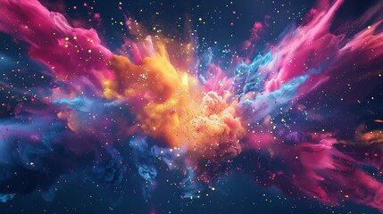 Colorful Abstract Explosion In Space