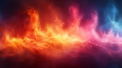 Naklejka premium Abstract Fire And Nebula Background