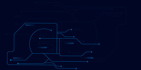 Vectors Abstract connecting lines and dots., Social networking, network connection and global communication technology background