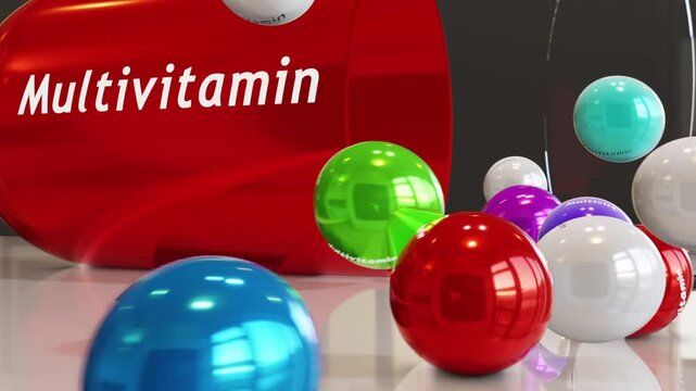 Multivitamin Capsule (Slow Motion)