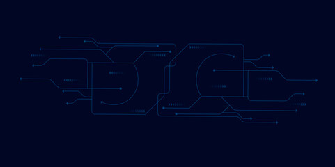 Vectors Global communication technology background with dots and lines connection. Abstract connecting lines and dots for digital data visualization,