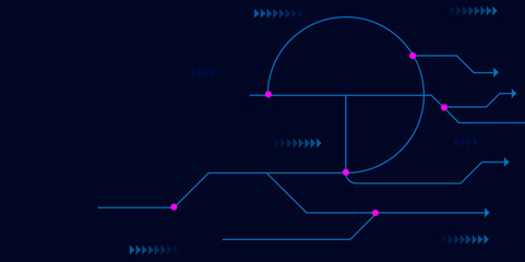 Vectors Abstract connecting lines and dots., Social networking, network connection and global communication technology background