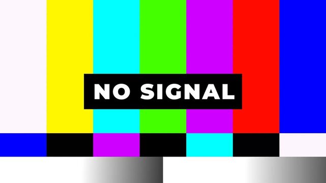 No Signal TV Error Screen For Video Editing- 4K Resolution