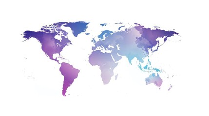Artistic Colorful World Map