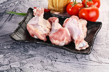 Raw turkey shoulder wing for cooking