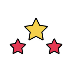 Fototapeta premium stars color line icon with white background vector stock illustration