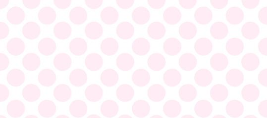 White seamless pattern with light pink polka dot