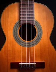 Obraz premium Acoustic guitar close up