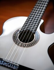Fototapeta premium Acoustic guitar close up