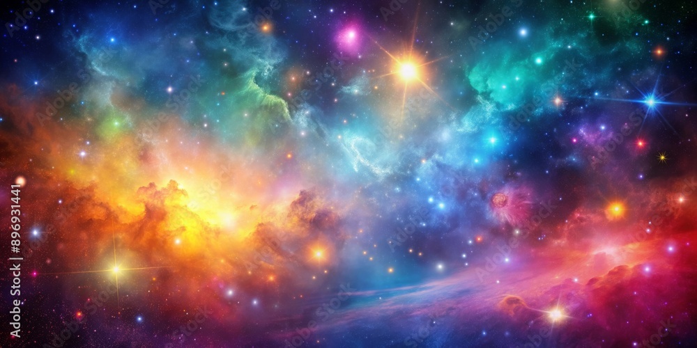 Wall mural colorful and beautiful galaxy background with stars, galaxy, stars, space, universe, colorful, backg
