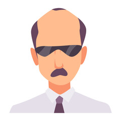 Detective board photo. Avatar for crime accident investigation or evidence board. Symbol for cops crime investigation plan, board photo. Vector cartoon illustration isolated on white background