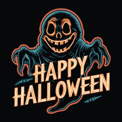 Halloween background with pumpkin illustration design. Generative AI