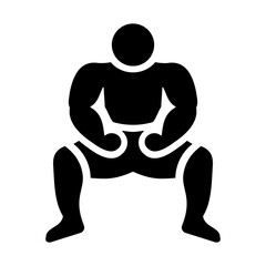 Fototapeta premium Wrestler Power Icon
