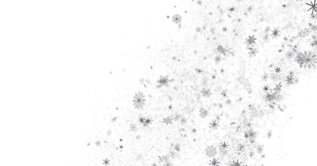 Snowflake Cascade: Mesmerizing 3D Illustration Depicting Descending Christmas Snowflakes