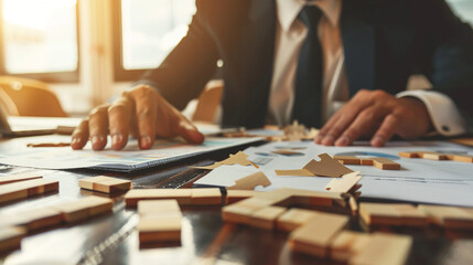 Fototapeta premium Developing a comprehensive risk mitigation plan