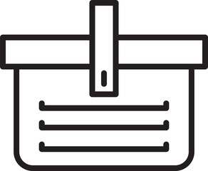 Shopping Basket Line Icon
