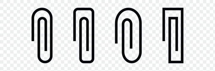 Paper clip icon. Minimal Paper Clip Icon Illustration Design.