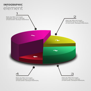 vecotr infographic piegraph
