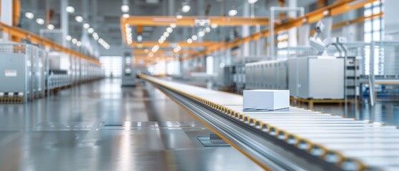 Fototapeta premium Advanced Automation Technology in Factory Assembly Line Enhancing Efficiency