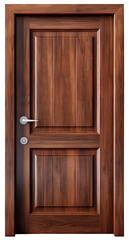 minimal wooden door 3d render on isolated background, PNG file, dicut.