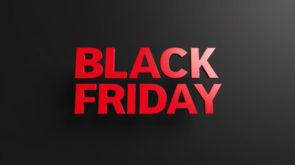 Obraz premium Bold Black Friday sale text banner in a modern style. Isolated on black for easy use. Perfect for advertising.