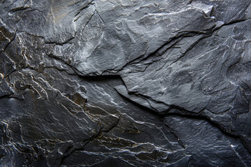 Black stone wall background. Created with Ai