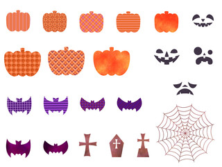 ポップなハロウィンアイコンセット