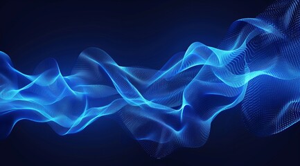 Abstract Blue Wave Background