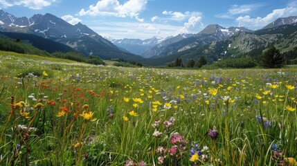 Obraz premium A scenic road winding through a mountain landscape.