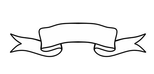 Obraz premium ribbons. Sketch banner ribbon engraved old labels 