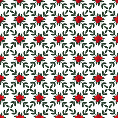 Vintage Christmas pattern Design in white background.