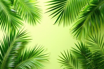 Fototapeta premium Green background concepts.Tropical palm leaves jungle leaf close up