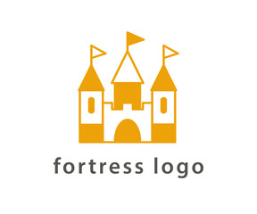Fototapeta premium Castle Fortress Logo Tower Icon Sign Vector Emblem
