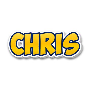 3D Chris text poster