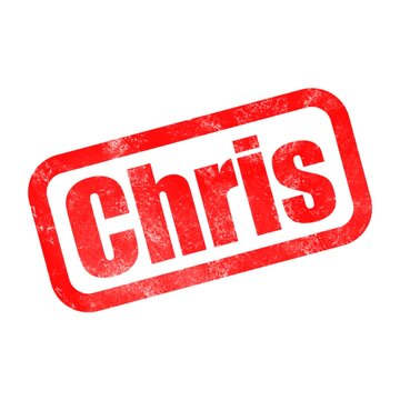 3D Chris text poster