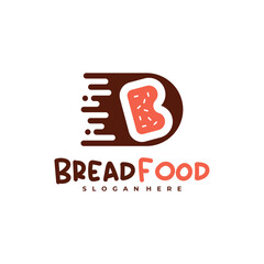 Bread with B logo vector template, Creative Bread fast logo design concepts