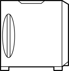 Fototapeta premium Refrigerator illustration outline vector
